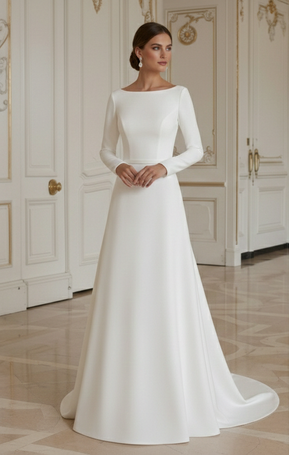 Petite A-Line Wedding Dress Tailored Silhouette Bridal