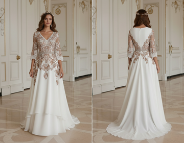 Petite Boho Wedding Dress Tailored Bohemian Bridal
