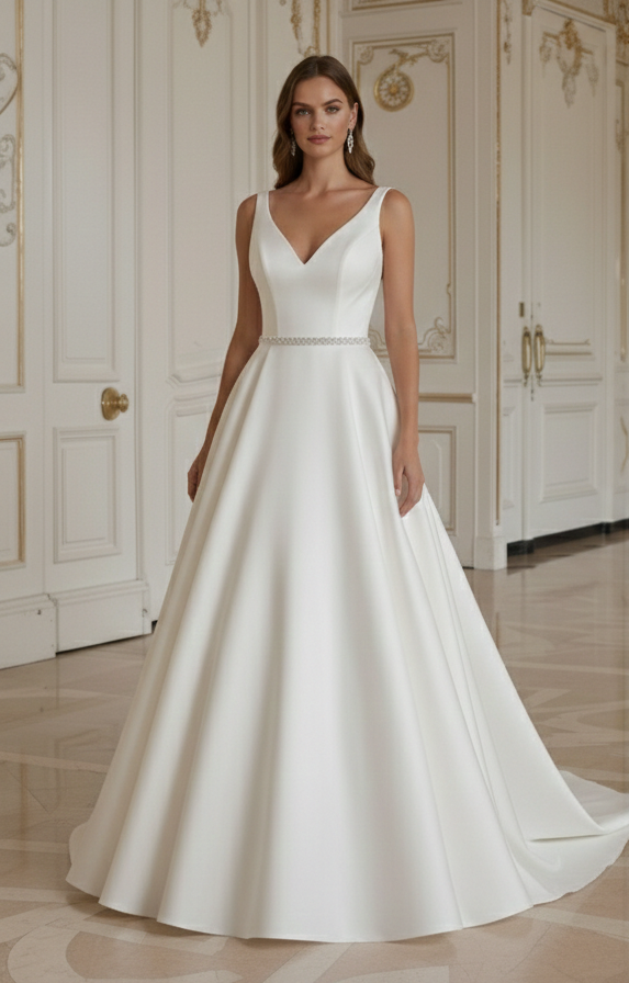 Plus Size A-Line Wedding Dress Flattering Fit Bridal