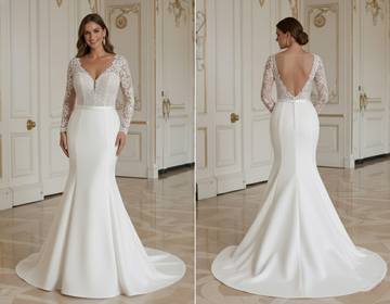 Plus Size Mermaid Wedding Dress Flattering Curve Fit