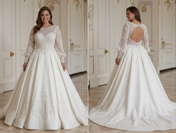 Plus Size Princess Wedding Dress Flattering Ball Gown