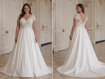 Plus Size Wedding Dress A-Line Flattering Bridal Style