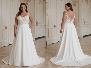 Robe de mariée grande taille pour cérémonie civile