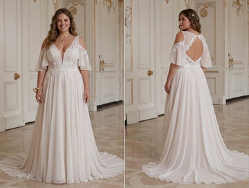 Brautkleid in Übergröße für Zielhochzeit