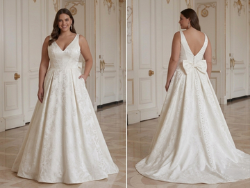 Bruidsjurk in grote maten voor elegante ceremonie