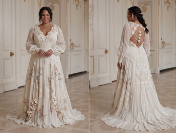 Plus Size Wedding Dress Handmade Bridal Gown