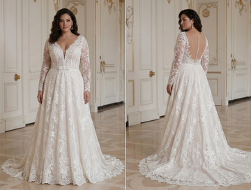 Plus Size Wedding Dress Lace Plus Size Bridal Gown