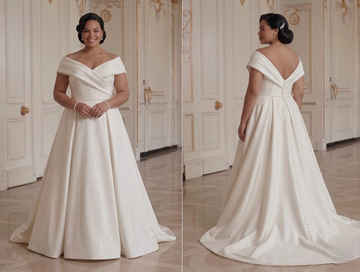 Plus Size Bruidsjurk Old Money Elegante Stijl
