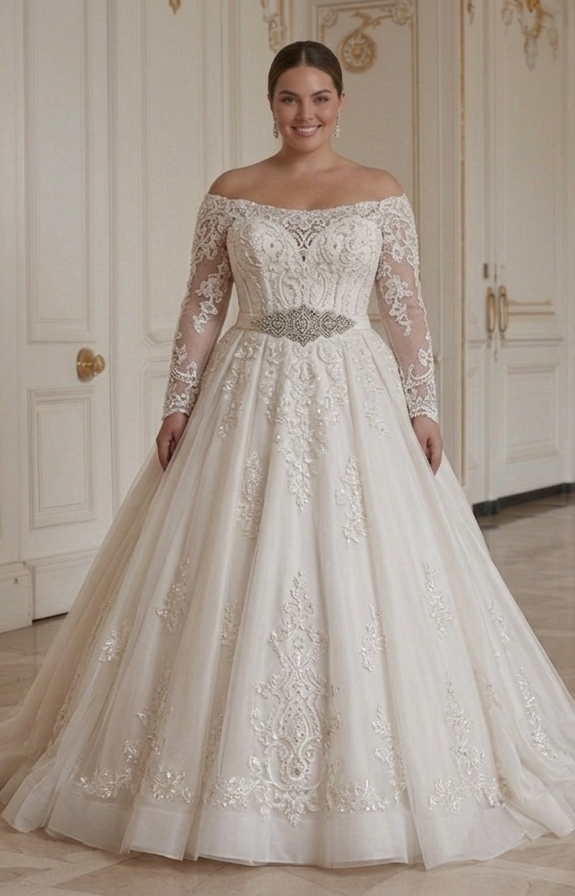 Bruidsjurk in grote maten Plus Size baljurk Bruidsjurk