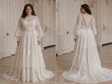 Gaun Pengantin Plus Size Boho Plus Size