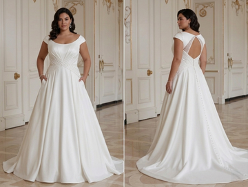 Vestido de Novia Talla Grande Estilo Moderno Talla Grande