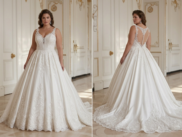 Plus Size Wedding Dress Princess Ball Gown Bridal