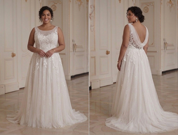 Plus Size Wedding Dress Romantic Back Detail