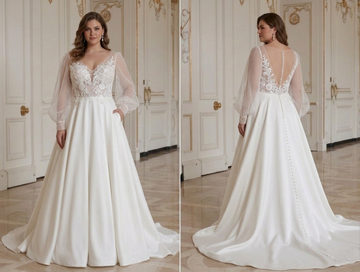 Plus Size Wedding Dress Soft Elegant Bridal Style