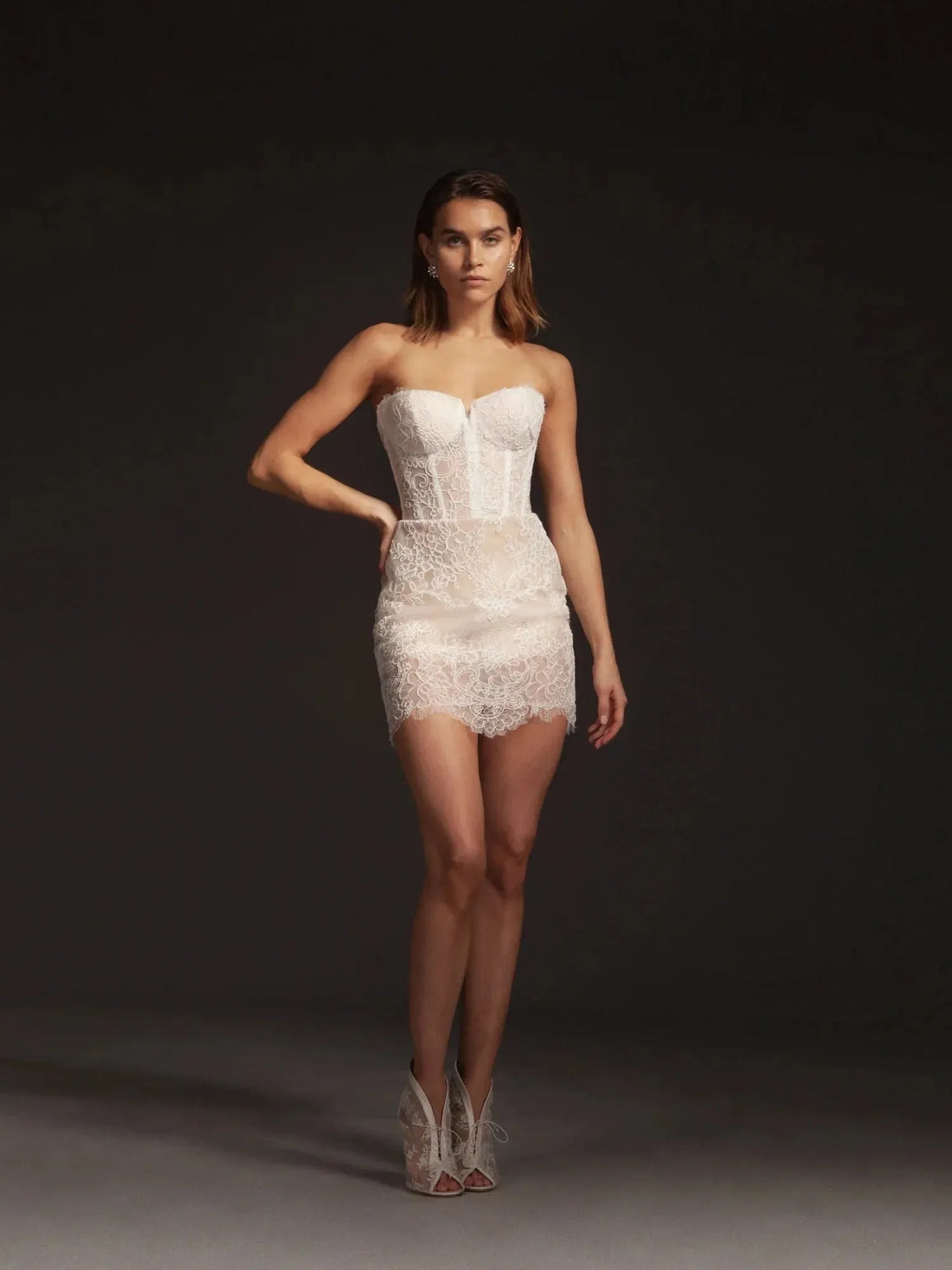 Full-on Lace Wedding Dress Vestido De Novia Train Princess Dress Satin Bow Court Simple Bridal Gown Satin