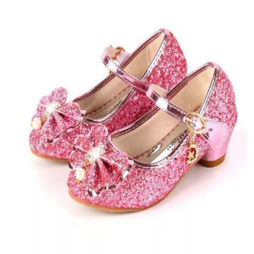 Princess Butterfly Leather Shoes Kids Diamond Bowknot High Heel Children Girl Dance Glitter Shoes Fashion Girls Party Dance Shoe Sarah Houston