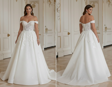 Princess Wedding Dress For Curvy Bride Structured Fit