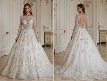Prinsessenbruidsjurk voor Bestemmingsbruiloft Glamoureuze Stijl