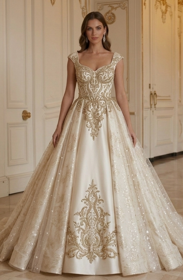 Princess Wedding Dress For Elegant Evening Wedding
