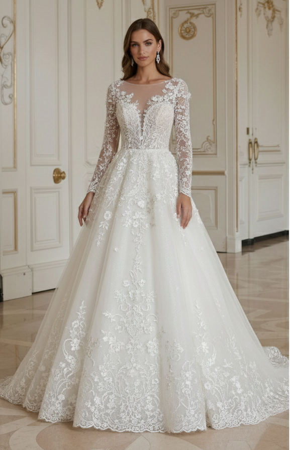 Prinzessin Brautkleid für Märchenhochzeit Thema