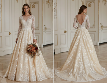 Princess Wedding Dress For Fall Wedding Romantic Lace