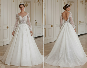 Prinzessin Brautkleid für große Empfangsfeier Braut