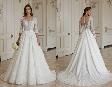 Princess Wedding Dress Handmade Lace Ball Gown