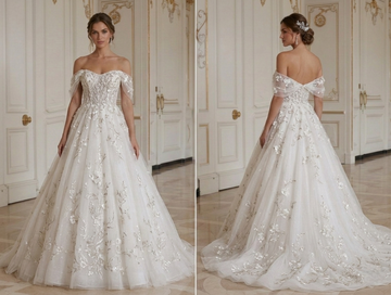 Prinzessinnen-Brautkleid Schulterfrei Märchenhaft