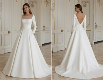 Princess Wedding Dress With Contemporary Minimal Touch