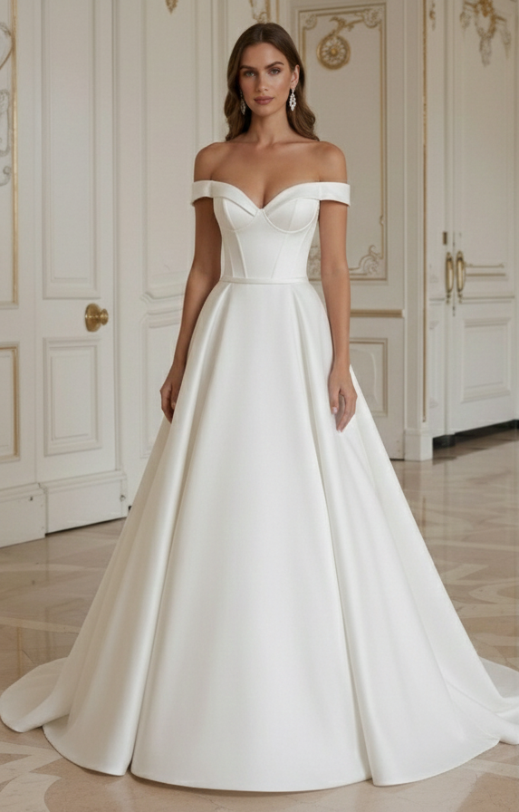 Princess Wedding Dress With Corset Back Structured Fit