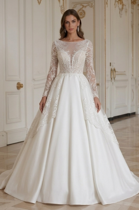 Princess Wedding Dress With Detachable Train Versatile Bridal