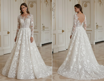 Robe de Mariée Princesse avec Détail d’Appliqué Floral