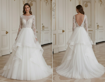 Princess Wedding Dress With Soft Layered Skirt