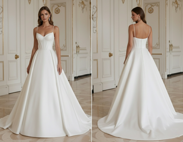 Princess Wedding Dress With Structured Corset Bodice