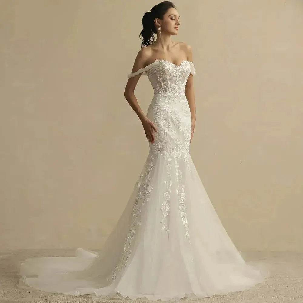 Ivory Wedding Dresses For Women Bride Robe De Mariée Sleeveless Court Train Sexy Sweetheart Boho Bridal Gowns Ivory 50cm