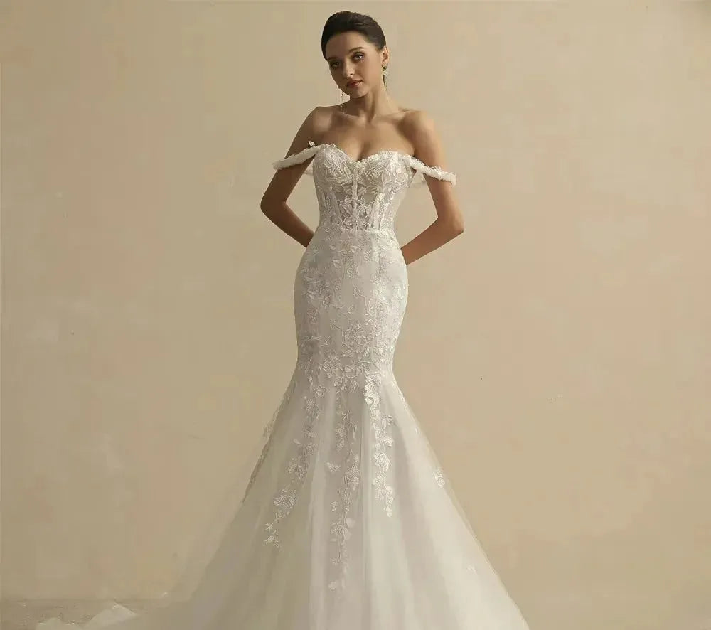 Ivory Wedding Dresses For Women Bride Robe De Mariée Sleeveless Court Train Sexy Sweetheart Boho Bridal Gowns Ivory 50cm