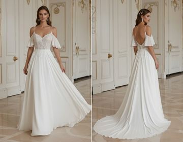 Romantic Beach Wedding Dress Soft Flowing Bridal