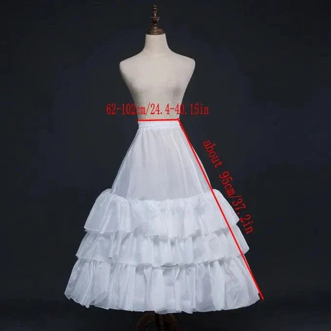 SSDH Jupon long à volants crinoline vintage pour robe de mariée SSDH Jupon long à volants crinoline vintage pour robe de mariée