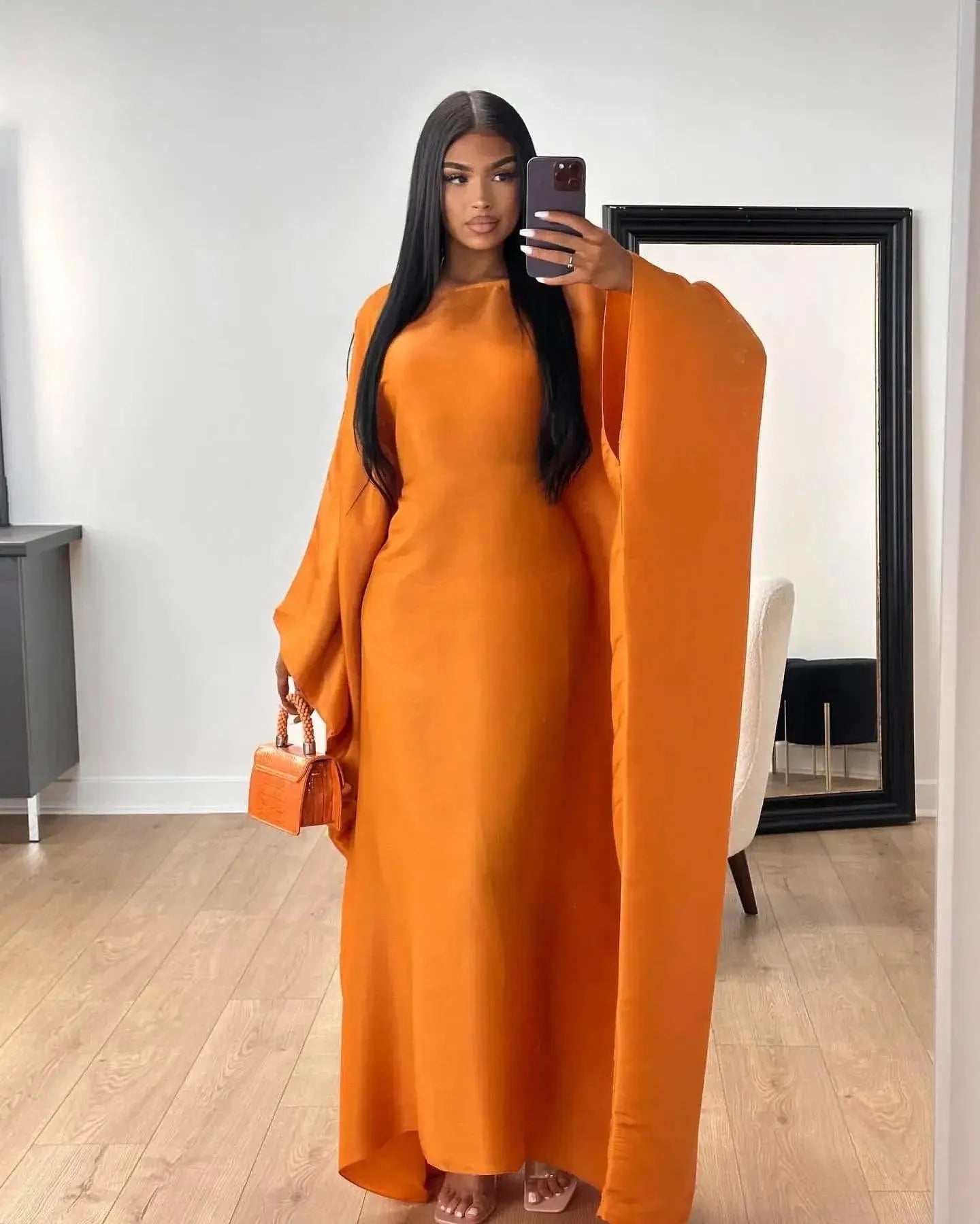 Abaya Women Ramadan Shiny Dubai Muslim Dress Female Bat Sleeve Loose Robe Eid Djellaba Jalabiya Turkey Prayer Gown Arabic Kaftan