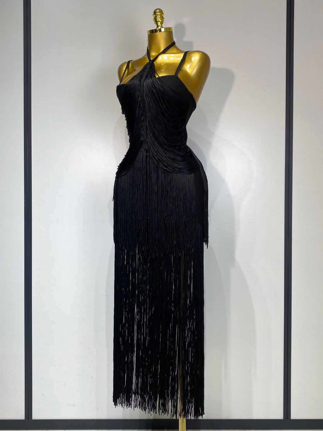 Women Sexy Backless Tassel Black Ankle Bodycon Bandage Dress 2025 Celebrity Elegant Evening Club Luxury Birthday Party Dresses