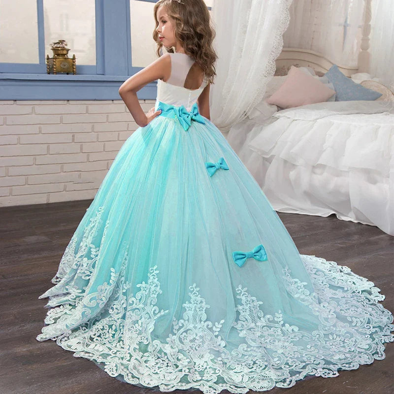 Vestido largo para niñas adolescentes, vestidos de dama de honor para niñas de 6 a 14 años, vestidos de princesa para fiestas, bodas, graduaciones, vestidos para ocasiones formales 