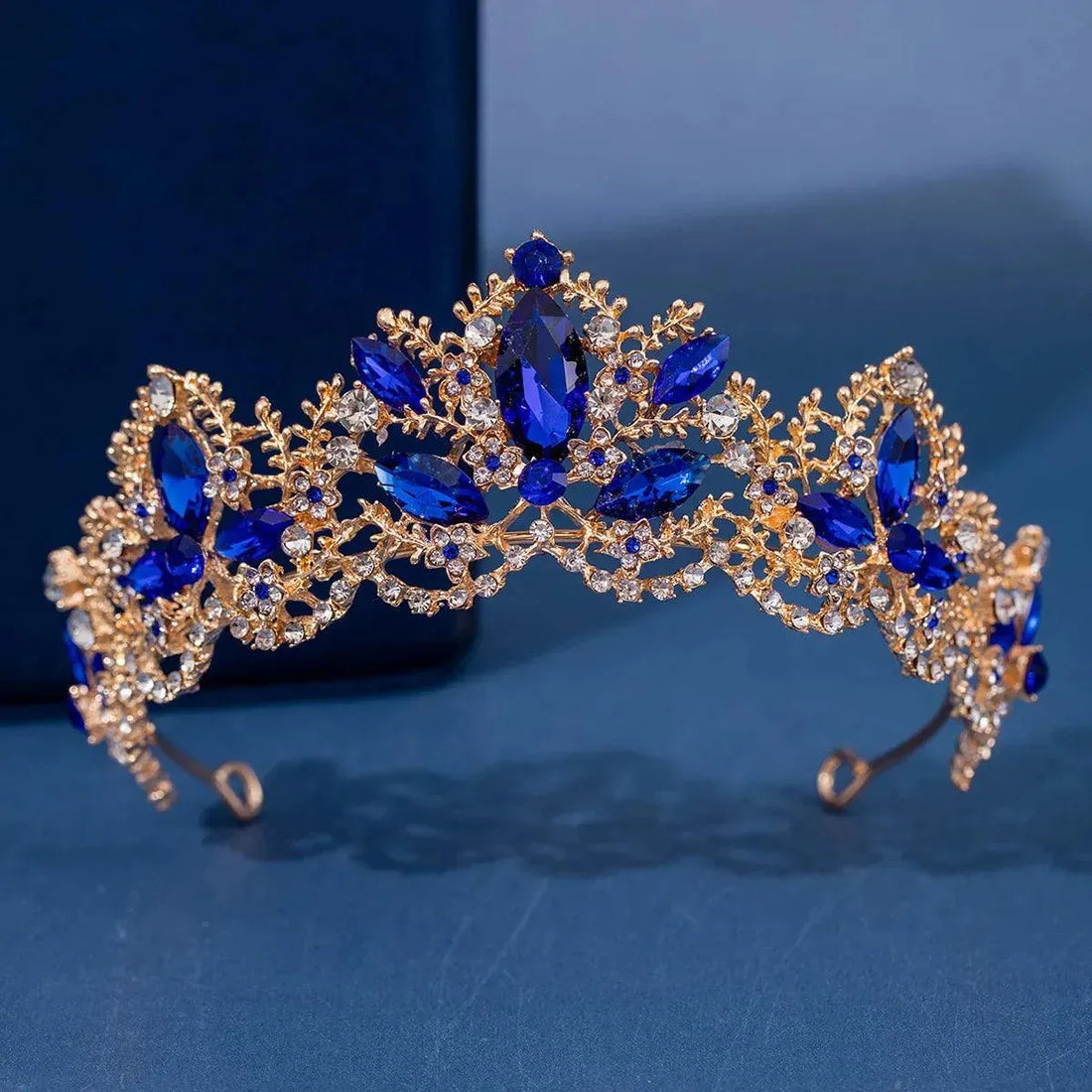 New High-end Luxury Crystal Crown Tiara Alloy Wedding Dress Hair Accessories Birthday Party Bride Accessories gold