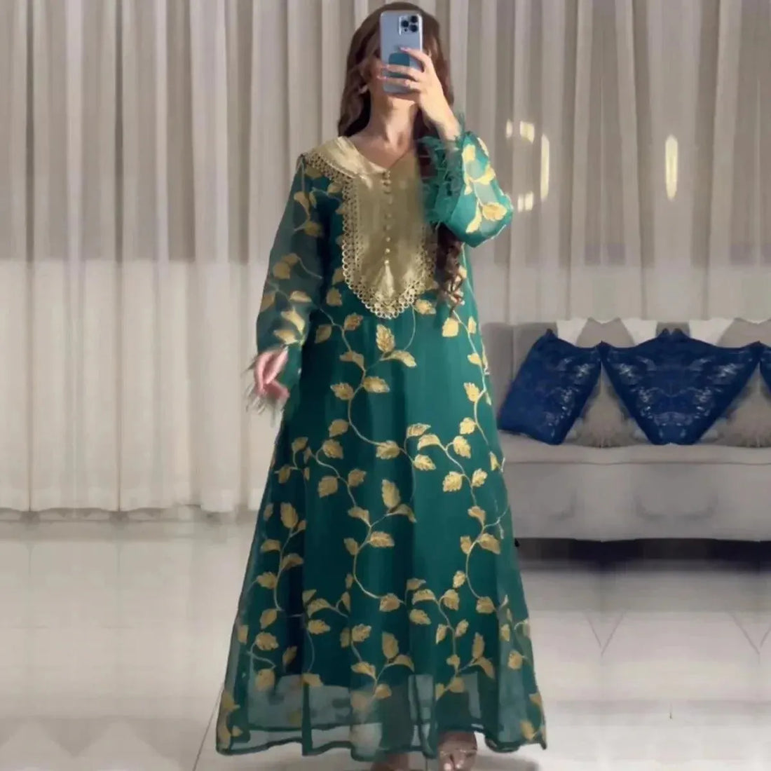 Abaya For Ramadan Gurban Festival Arab Dubai Embroiled Decal Dress Museum Waist Robe Muslim Middle East Abaya Women Clothing