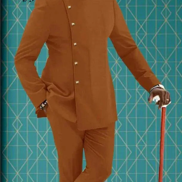 Gwenhwyfar New African Design Men Suits Sky Blue Long Sleeve Jacket and Pants 2 Pieces Set African Mens Party Costume Homme