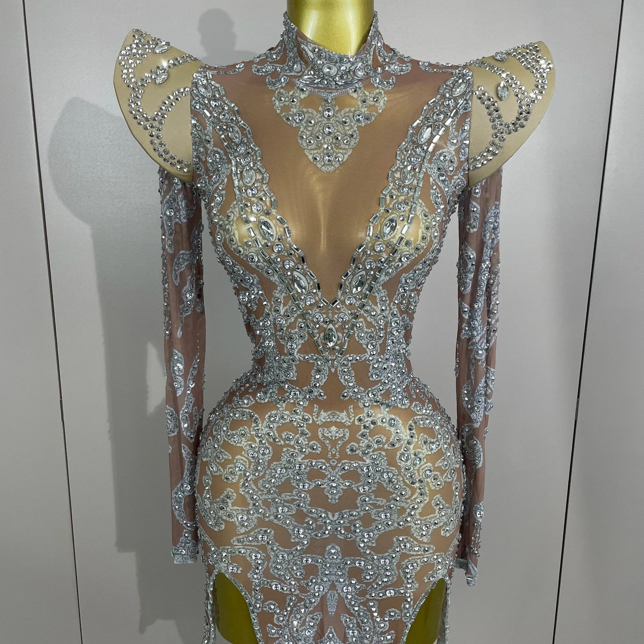 Sexy Singer Stage Drag Queen Costume Women Shiny