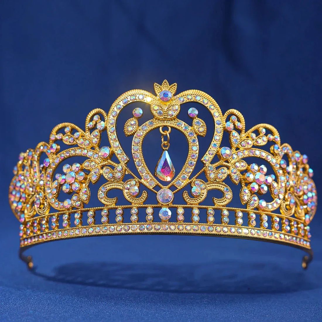 Baroque bride crown For Women Wedding Party Gift Girls Queen Bridal Bride Water Drop Crown Hair Jewelry