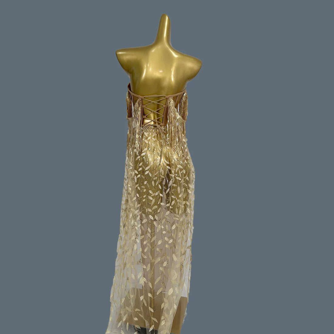 Fancy Sheer Mesh Evening Dress Arabic Women Birthday Party Dress Luxury Beaded Sequins Formal Occasion Sexy Prom Dresses Liushu