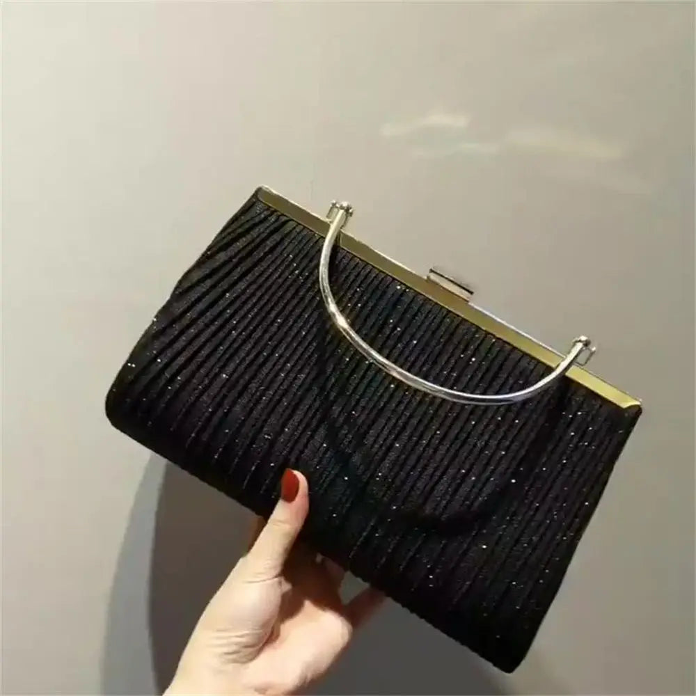 Luxy Moon Women Handbag Luxury Apricot Evening Clutch Bag Party Chain Shoulder Bag Female Sequin Wedding Purse Bag