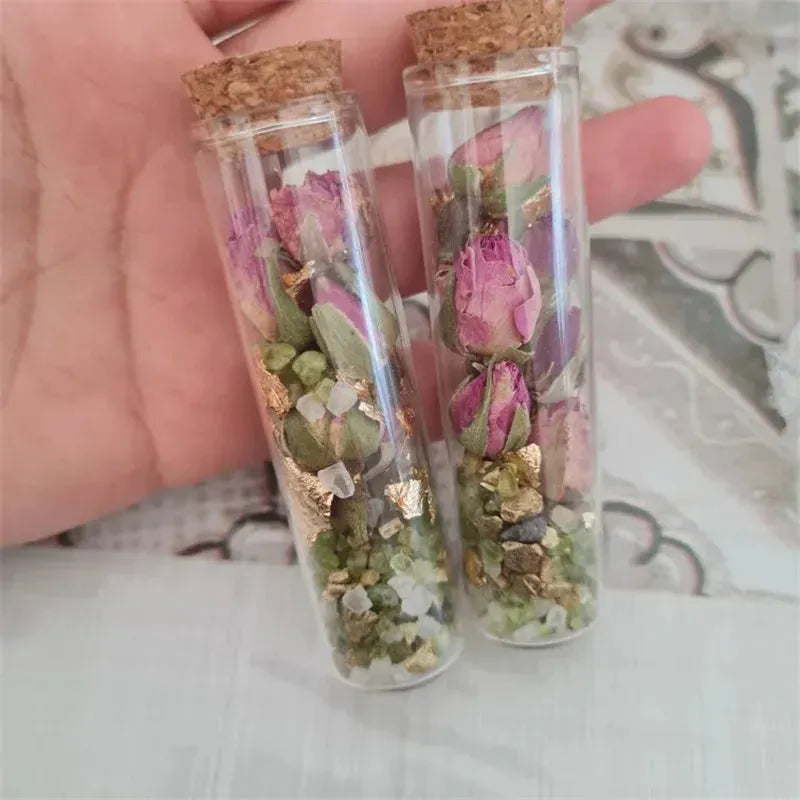 Glass Test Tube 50 pcs/lot Glass Bottle 17*22*80mm Cork Stopper Mini Bottles Small DIY Jars Wedding Decorative Vials