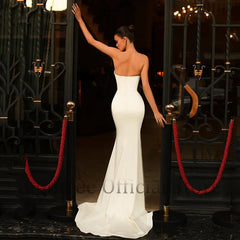 Eleganti abiti da sposa sirena abiti da sposa a spalline sexy abiti da sposa split da sposa abiti da ballo da sposa bianchi più dimensioni